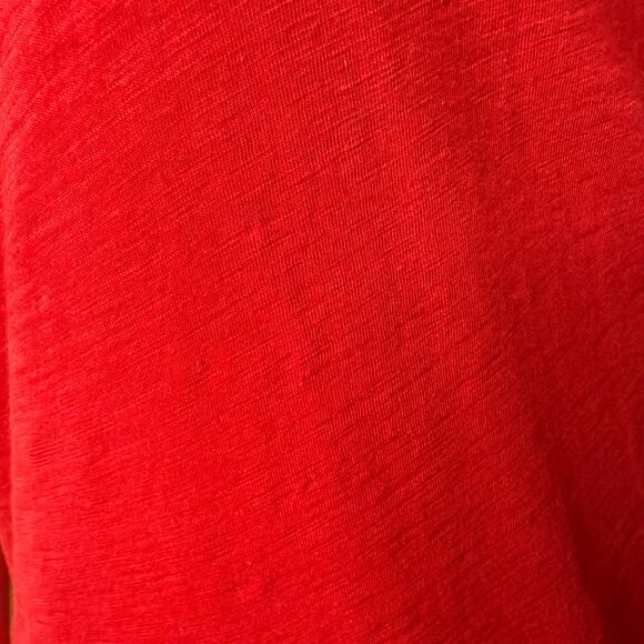 Style & Co. Knotted Side Tie Short Sleeve Shirt Size 4X in Red - Picture 8 of 10